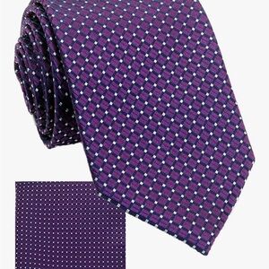 100% Silk Ties Necktie Set for Men Handmade Tie and Pocket Square Set